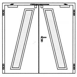 Противопожарные двери Hormann H16: специальное остекление