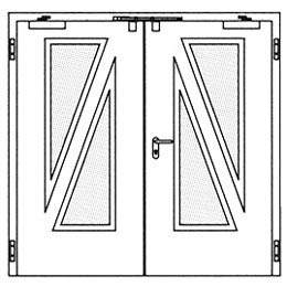 Противопожарные двери Hormann H16: специальное остекление